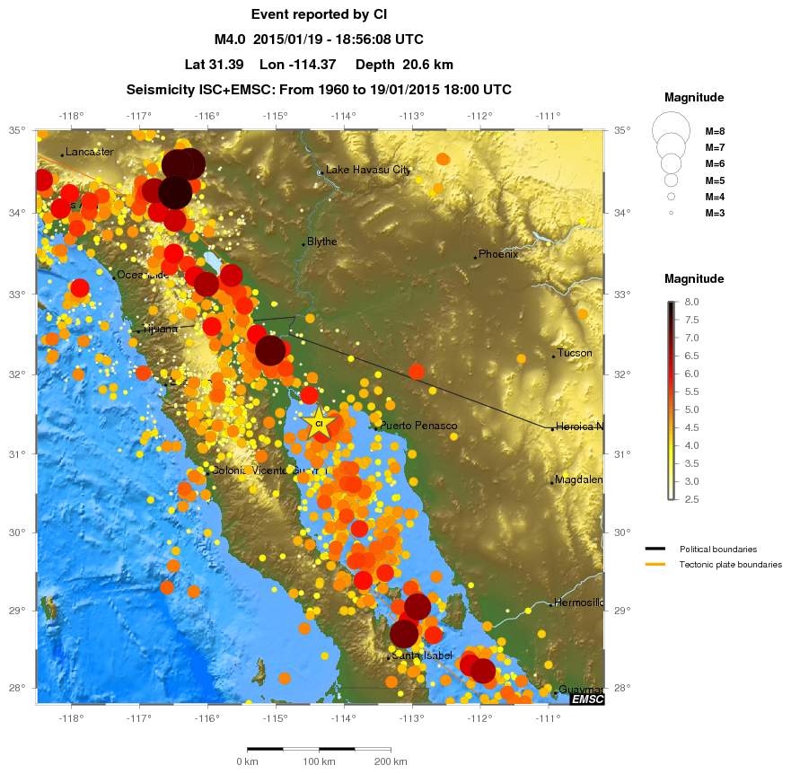 regional magnitude historical seismicity