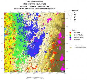 regional historical seismicity