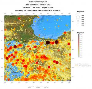 regional magnitude historical seismicity
