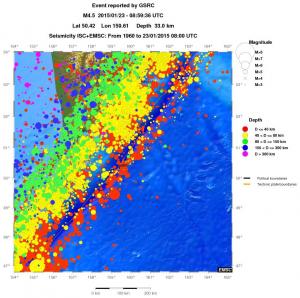 regional historical seismicity