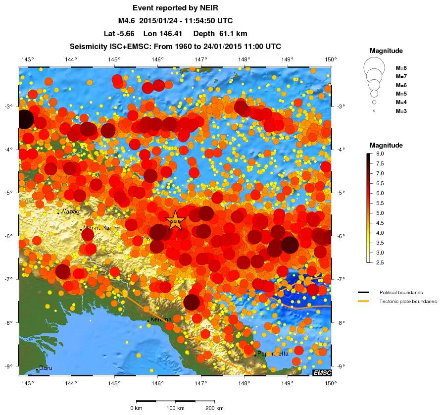 regional magnitude historical seismicity