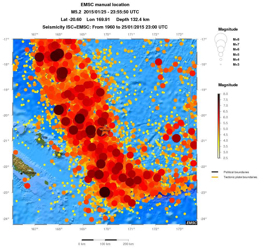 regional magnitude historical seismicity
