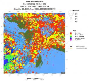 regional historical seismicity