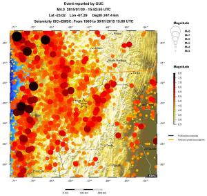 regional magnitude historical seismicity