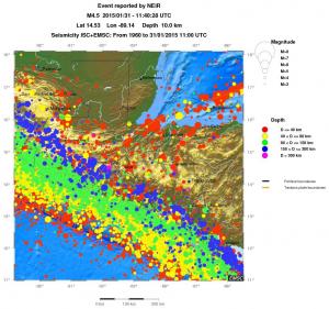 regional historical seismicity