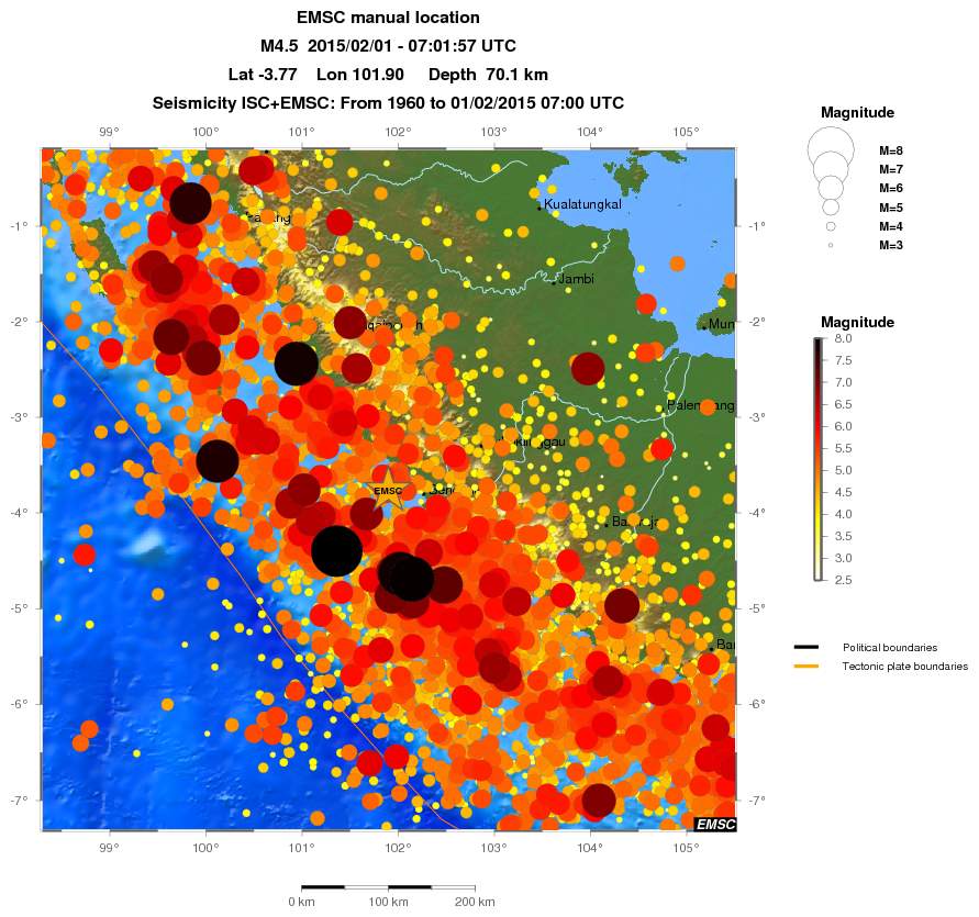 regional magnitude historical seismicity