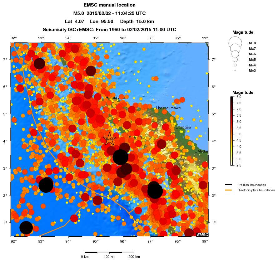 regional magnitude historical seismicity