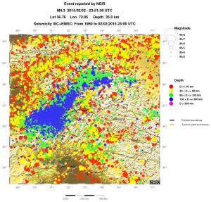 regional historical seismicity