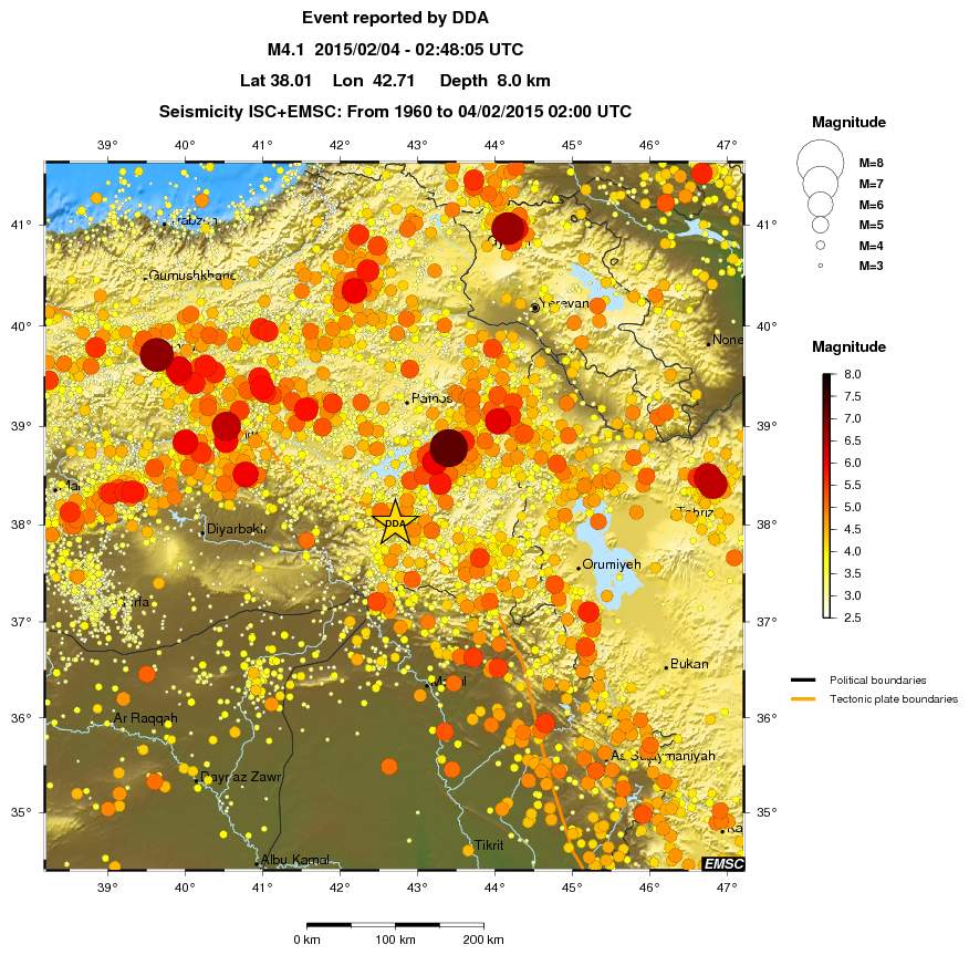 regional magnitude historical seismicity