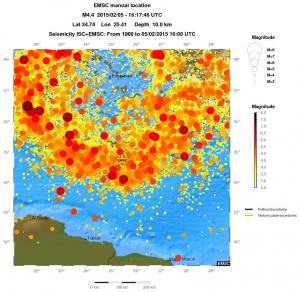 regional magnitude historical seismicity