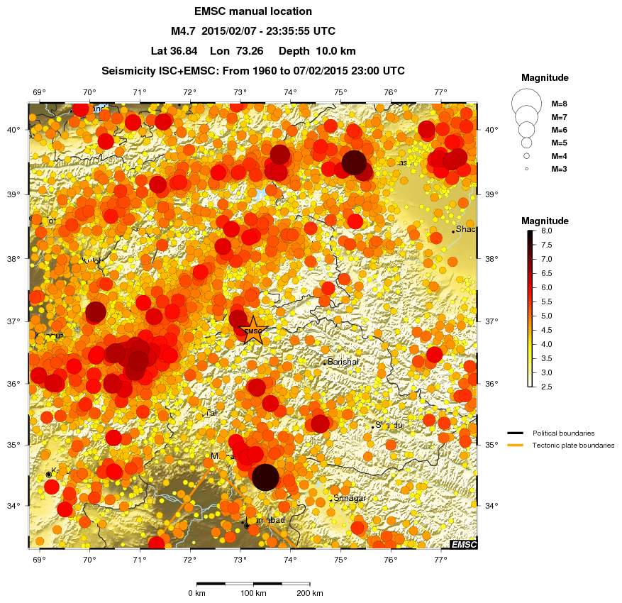regional magnitude historical seismicity