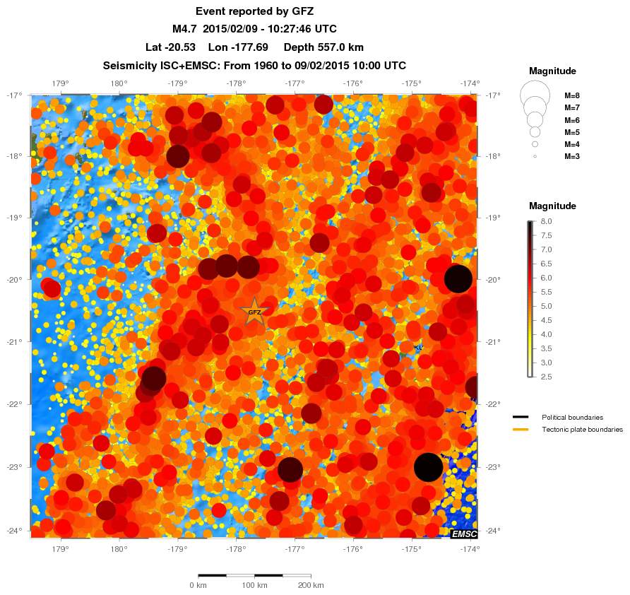 regional magnitude historical seismicity