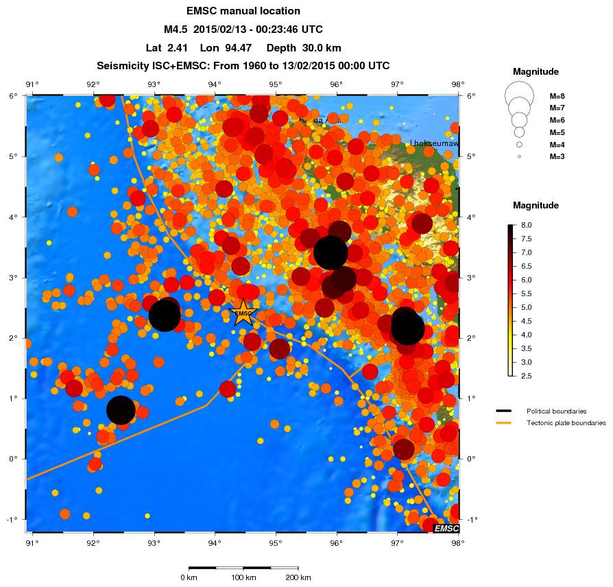 regional magnitude historical seismicity