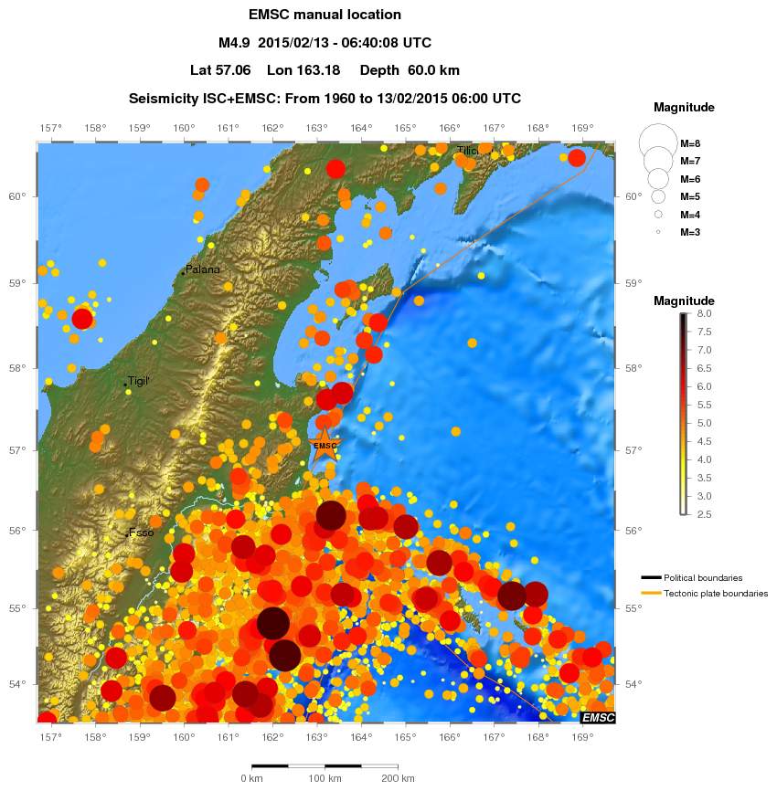 regional magnitude historical seismicity