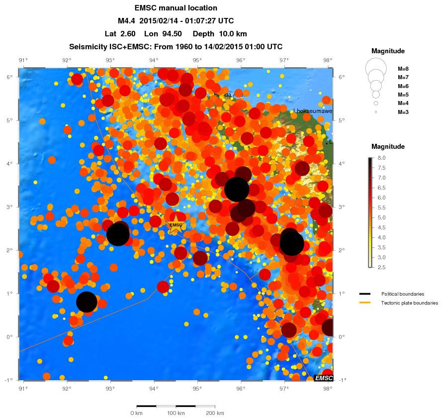 regional magnitude historical seismicity