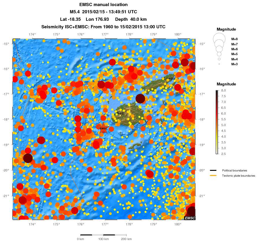 regional magnitude historical seismicity
