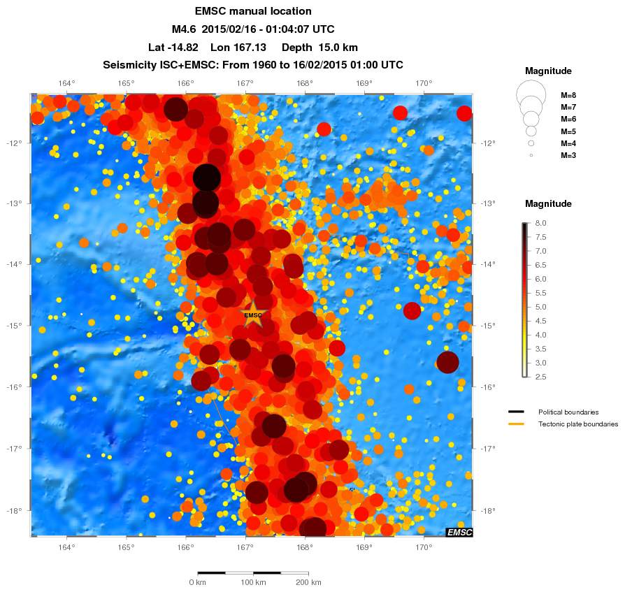 regional magnitude historical seismicity