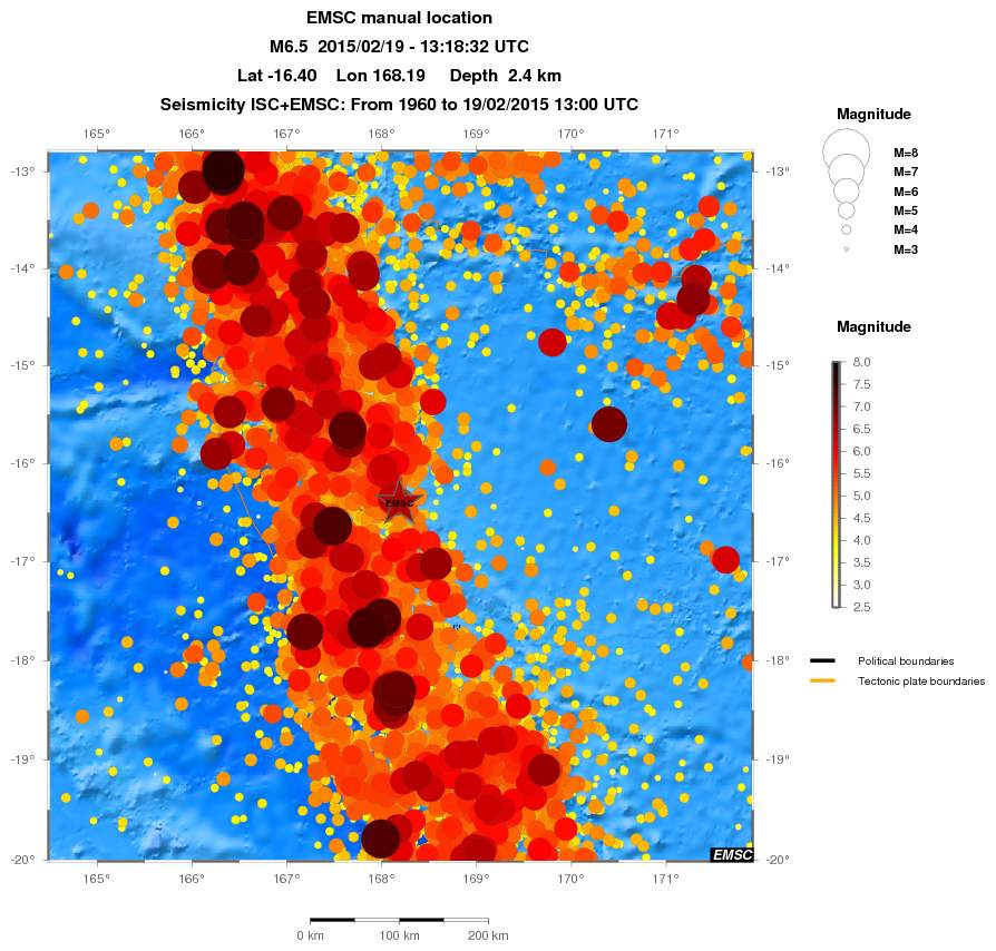 regional magnitude historical seismicity