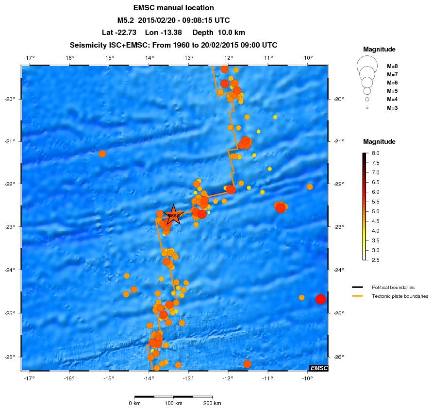 regional magnitude historical seismicity