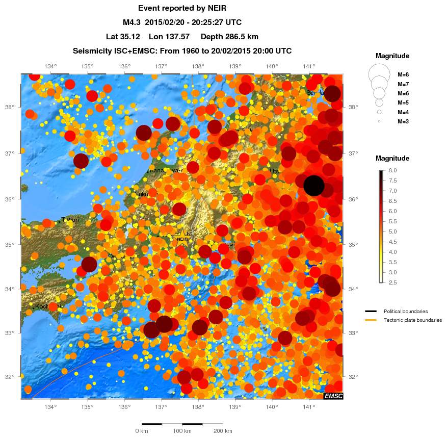 regional magnitude historical seismicity