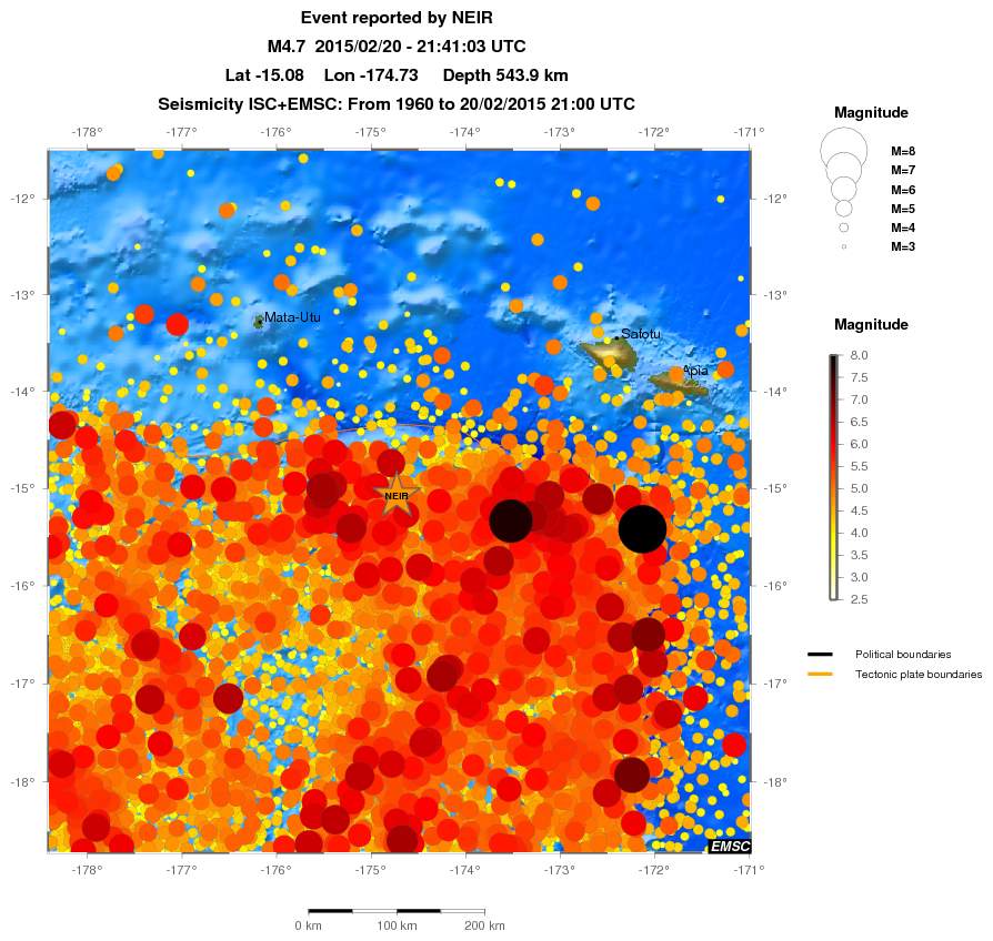 regional magnitude historical seismicity