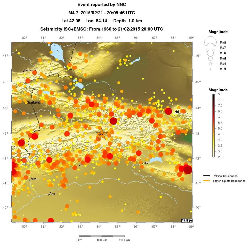regional magnitude historical seismicity