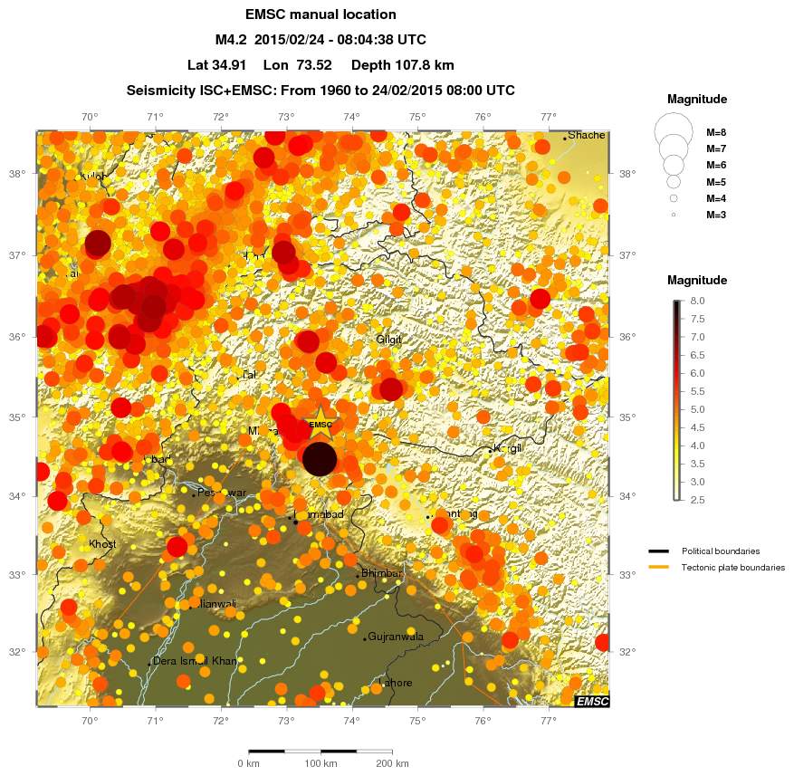 regional magnitude historical seismicity