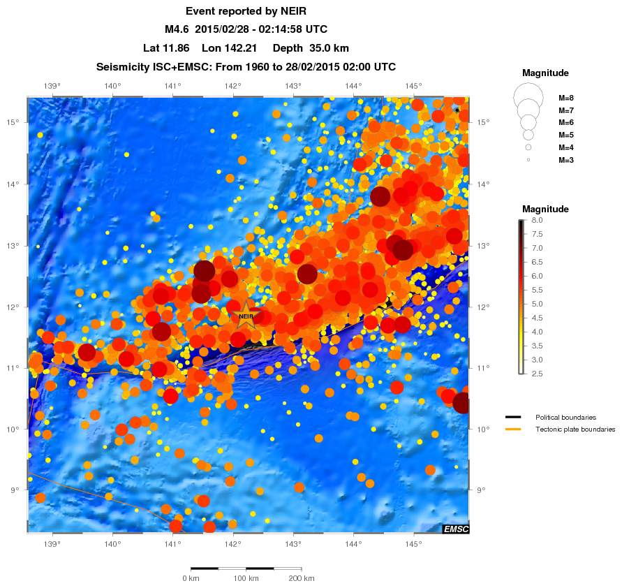 regional magnitude historical seismicity
