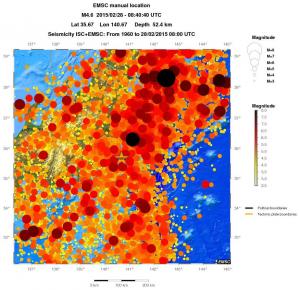 regional magnitude historical seismicity