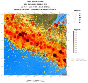 regional magnitude historical seismicity