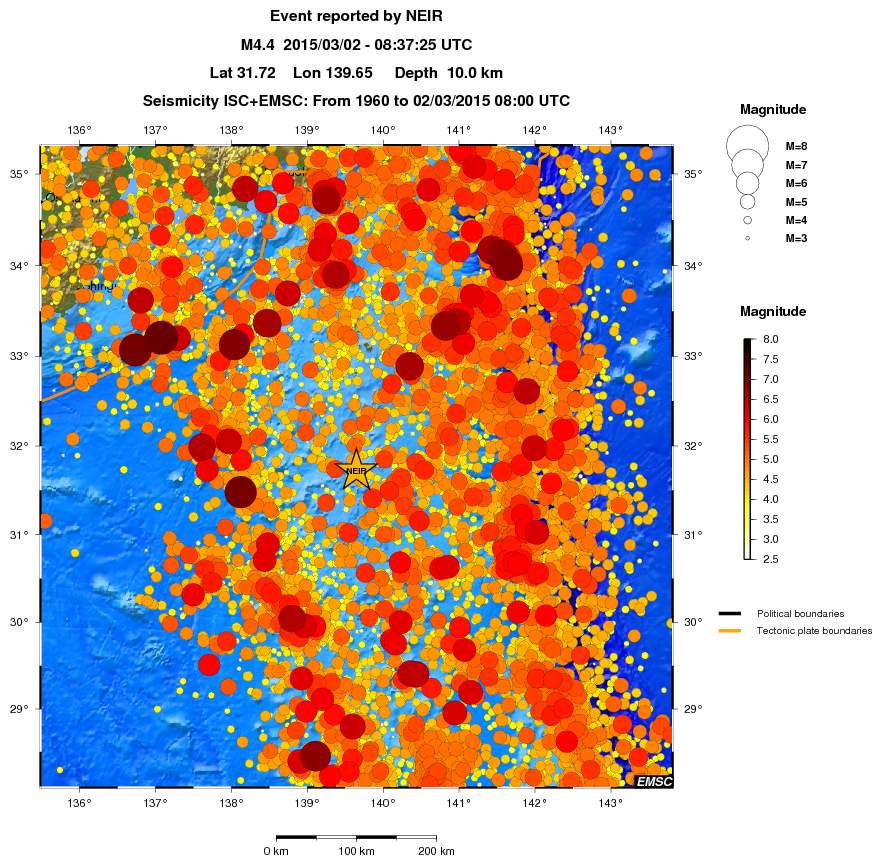 regional magnitude historical seismicity