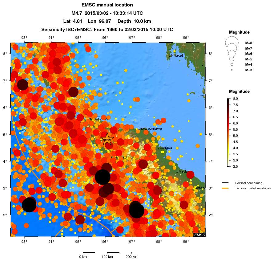 regional magnitude historical seismicity
