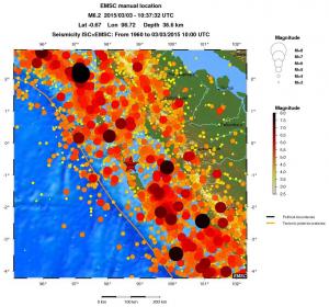 regional magnitude historical seismicity