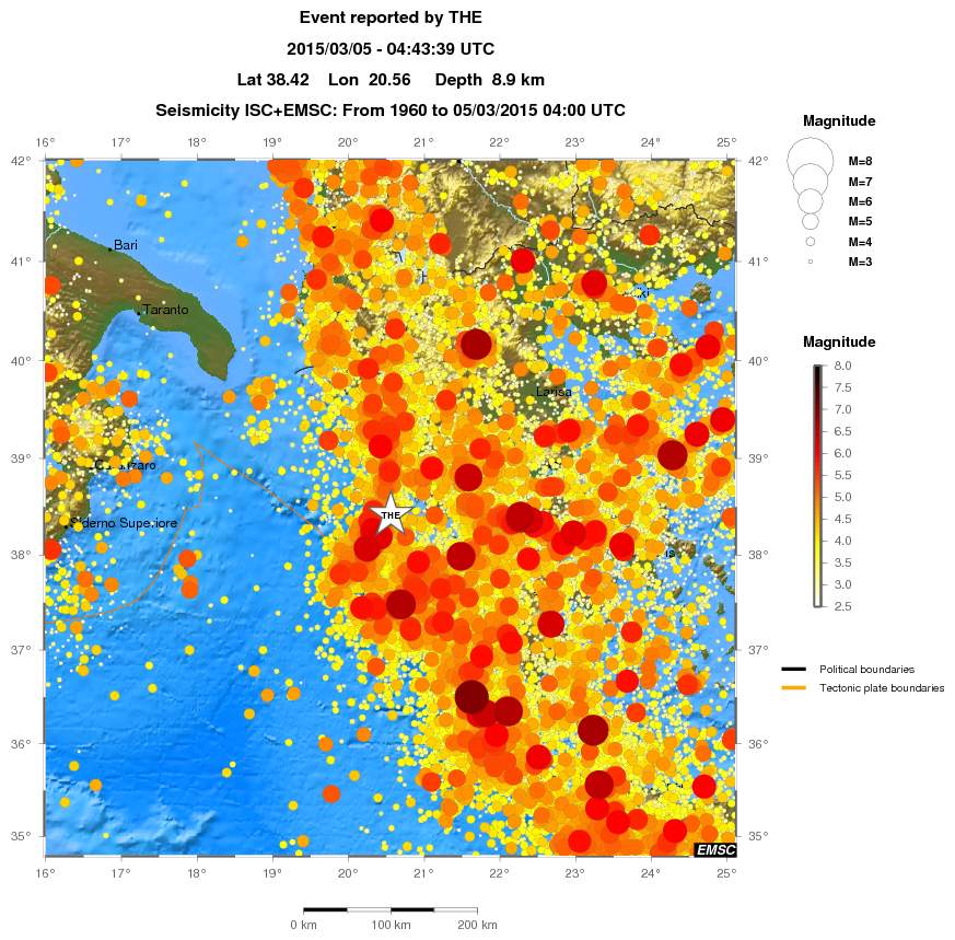regional magnitude historical seismicity