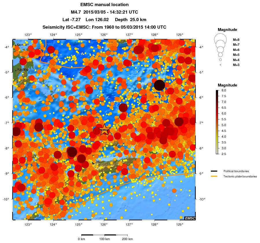 regional magnitude historical seismicity