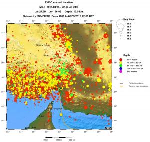 regional historical seismicity