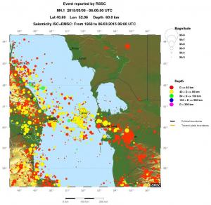 regional historical seismicity