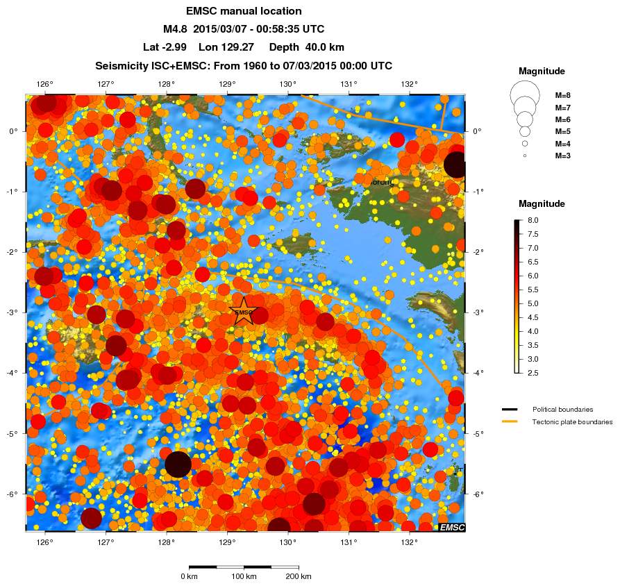 regional magnitude historical seismicity