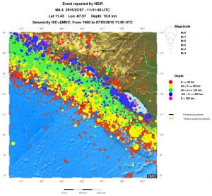 regional historical seismicity
