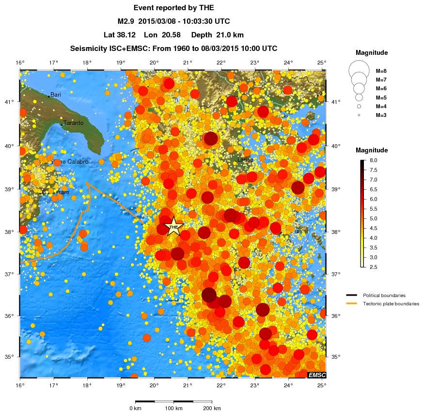 regional magnitude historical seismicity
