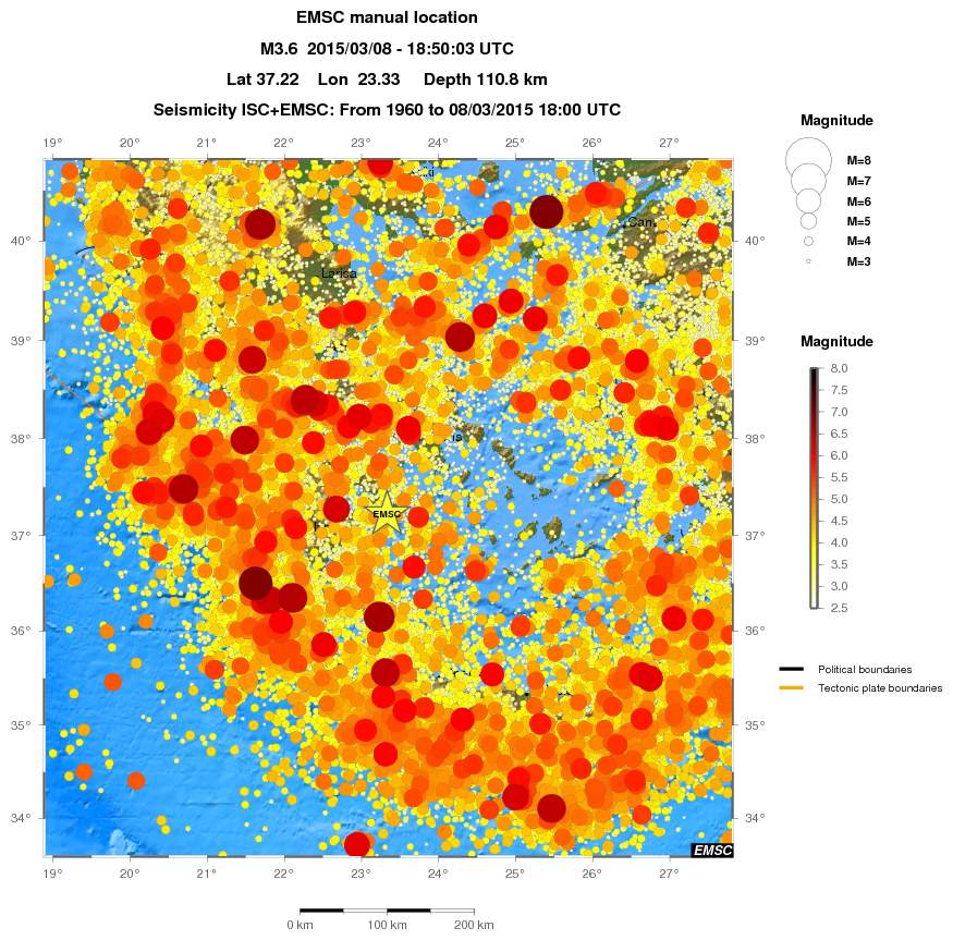 regional magnitude historical seismicity