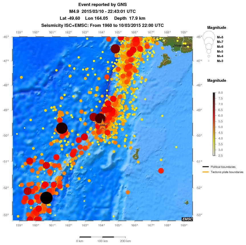 regional magnitude historical seismicity