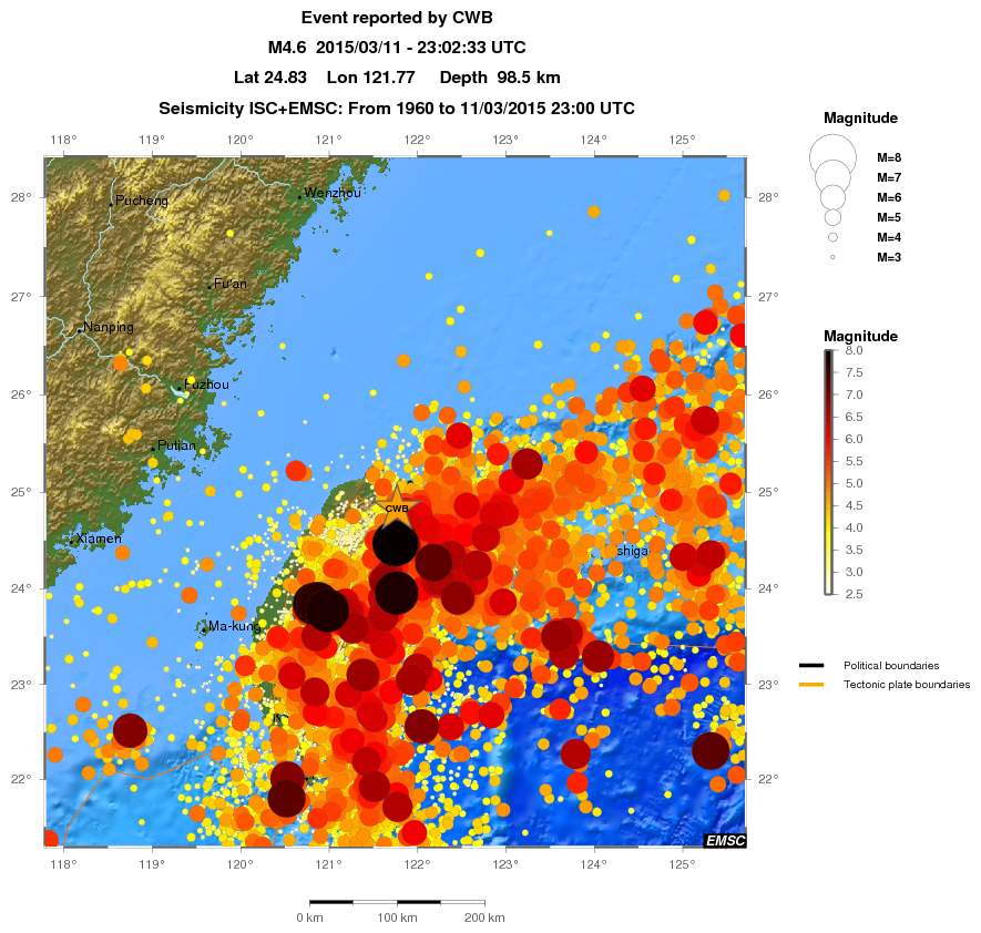 regional magnitude historical seismicity