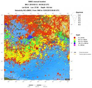 regional historical seismicity