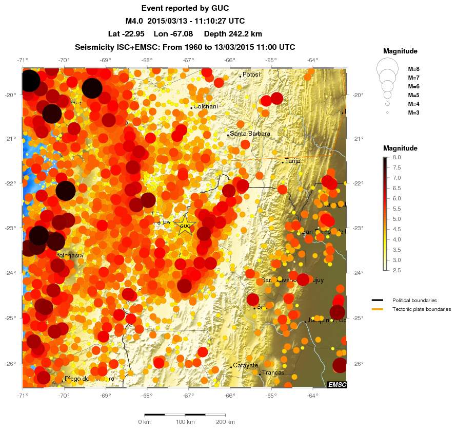 regional magnitude historical seismicity