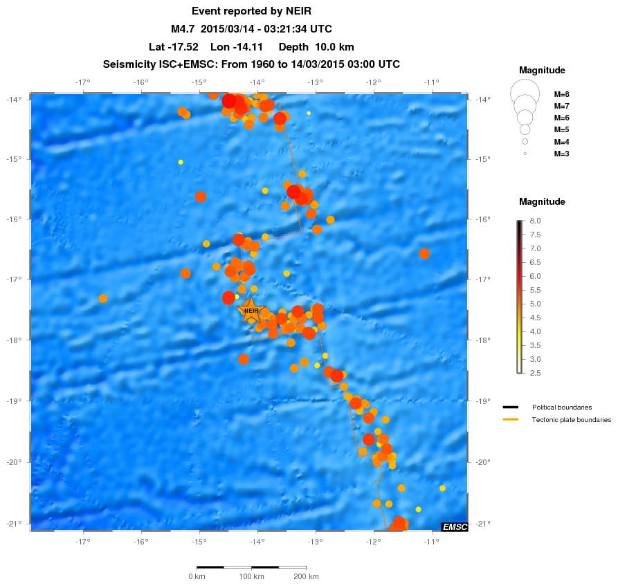 regional magnitude historical seismicity