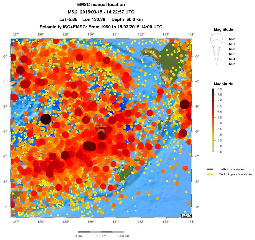 regional magnitude historical seismicity