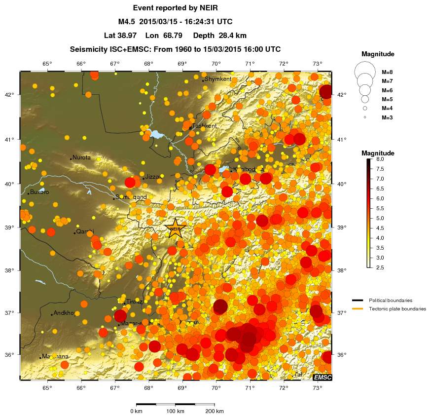 regional magnitude historical seismicity