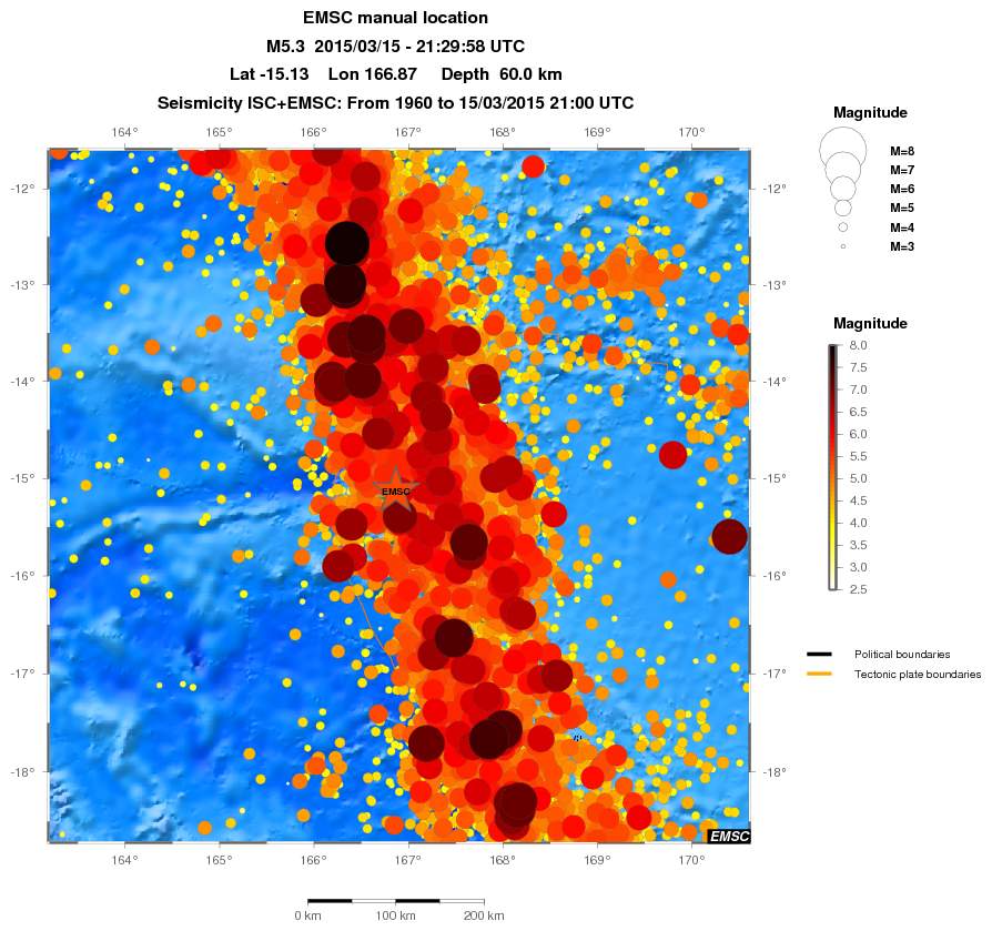 regional magnitude historical seismicity