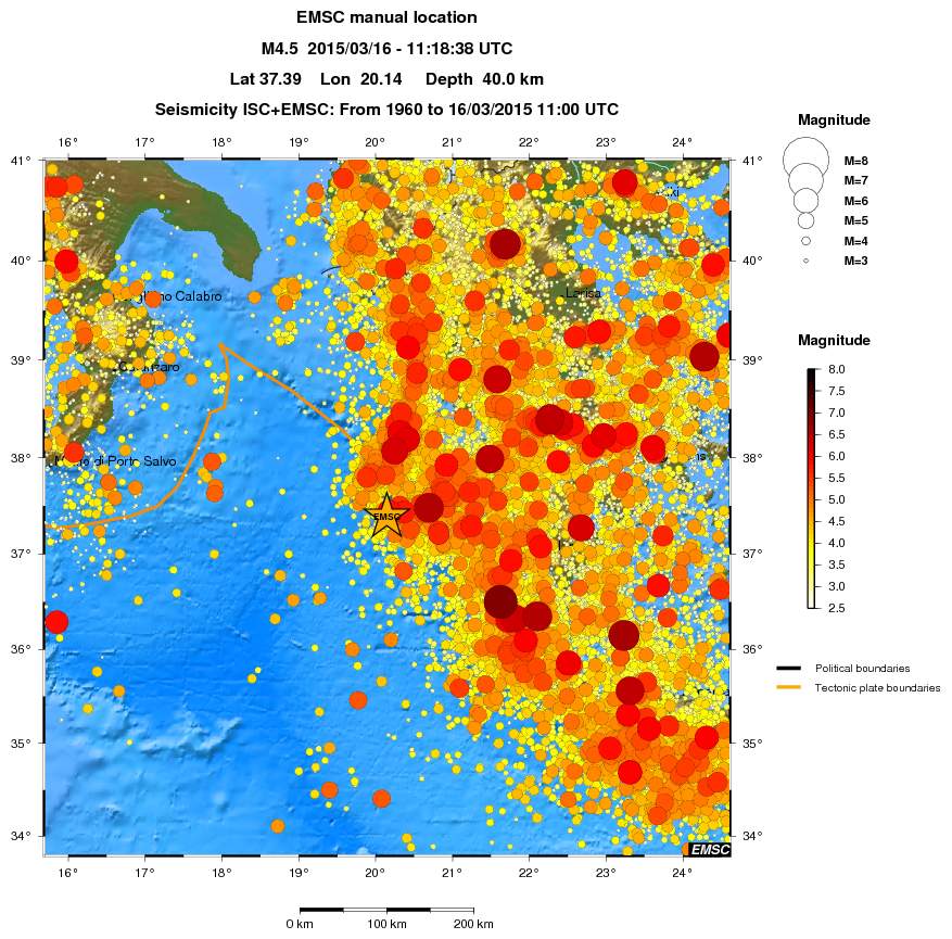 regional magnitude historical seismicity